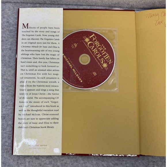 The Forgotten Carols A Christmas Miracle for Isaac and Eliza Hardcover With CD - Picture 2 of 9